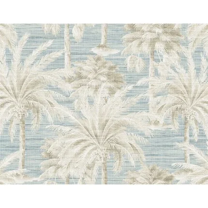 Dream Of Palm Trees Blue Texture Wallpaper wallpaper by York Wallcoverings