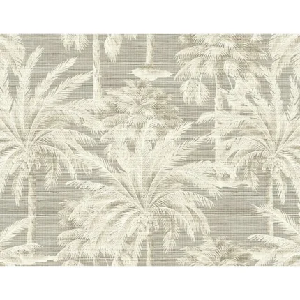Dream Of Palm Trees Grey Texture Wallpaper wallpaper by York Wallcoverings