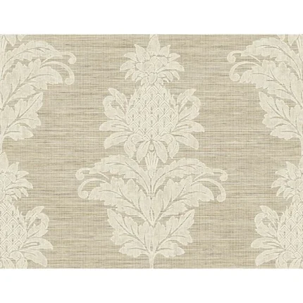 Pineapple Grove Brown Damask Wallpaper wallpaper by York Wallcoverings
