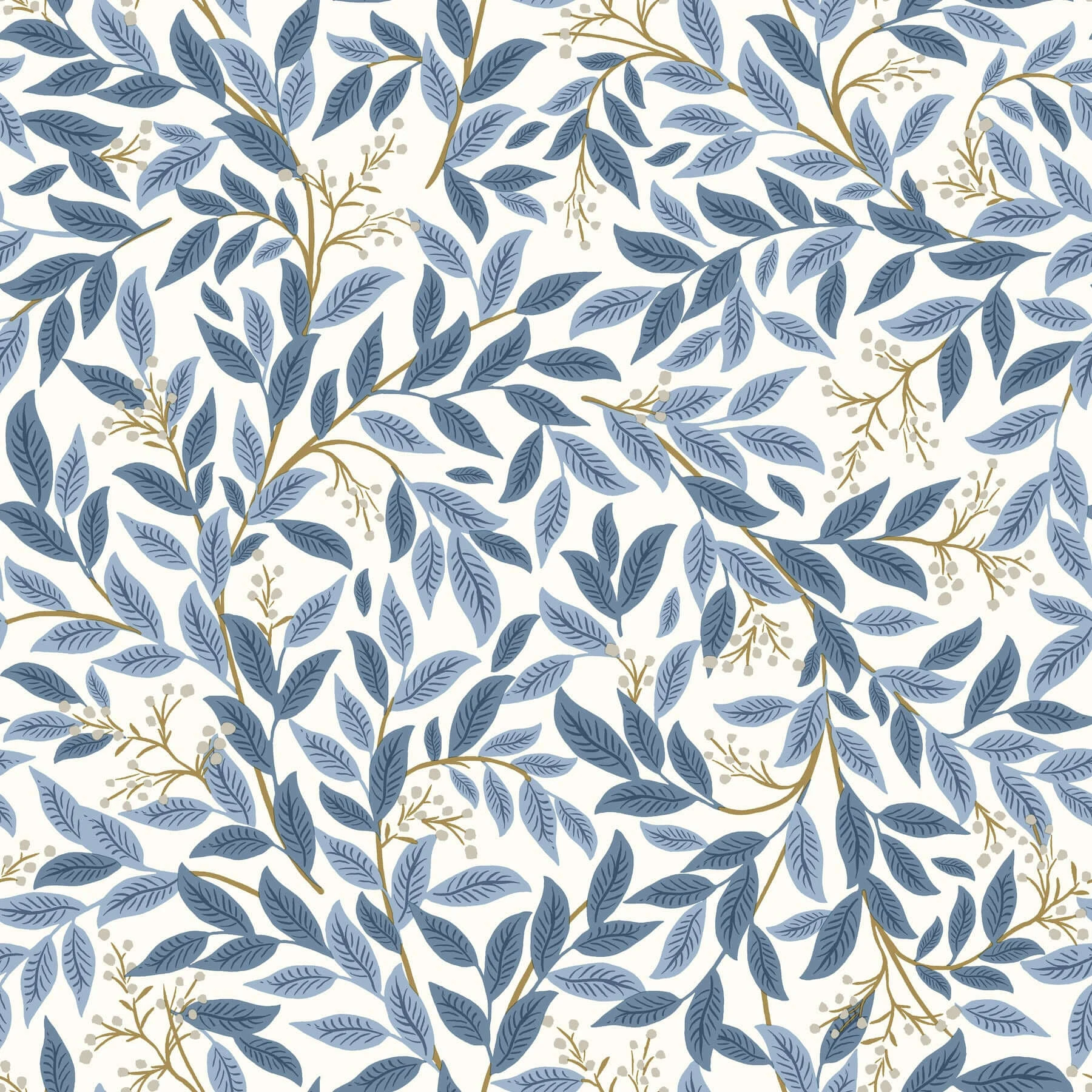 Willowberry Wallpaper Blue White - York Wallpaper Image 1 Willowberry Wallpaper Blue White wallpaper by York Wallcoverings
