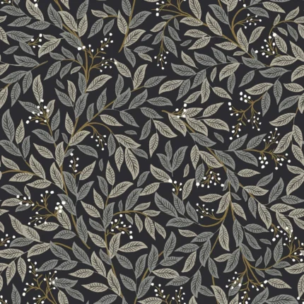 Willowberry Wallpaper Black wallpaper by York Wallcoverings