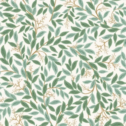 Willowberry Wallpaper Emerald White wallpaper by York Wallcoverings