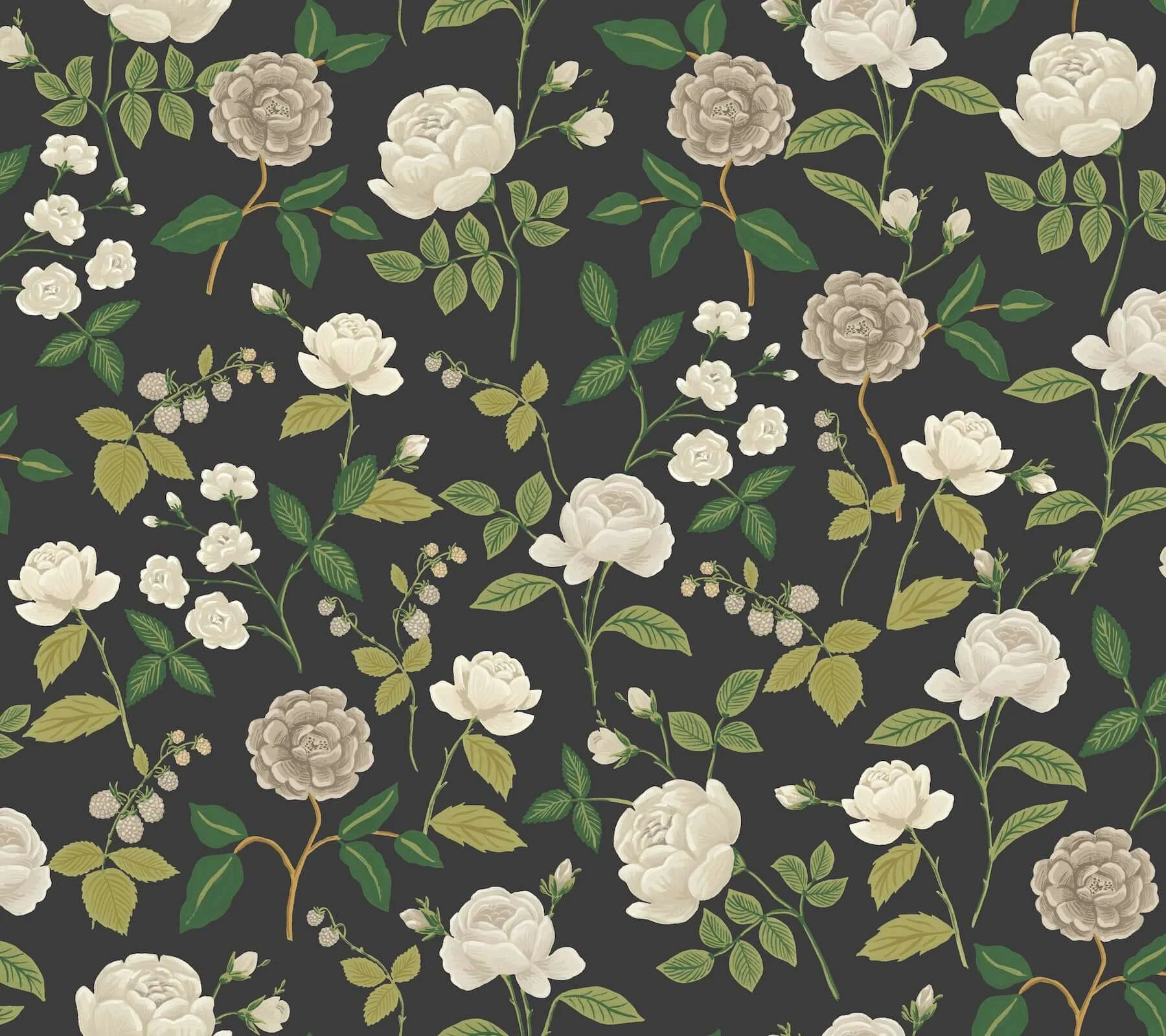 Roses Wallpaper Black wallpaper by York Wallcoverings