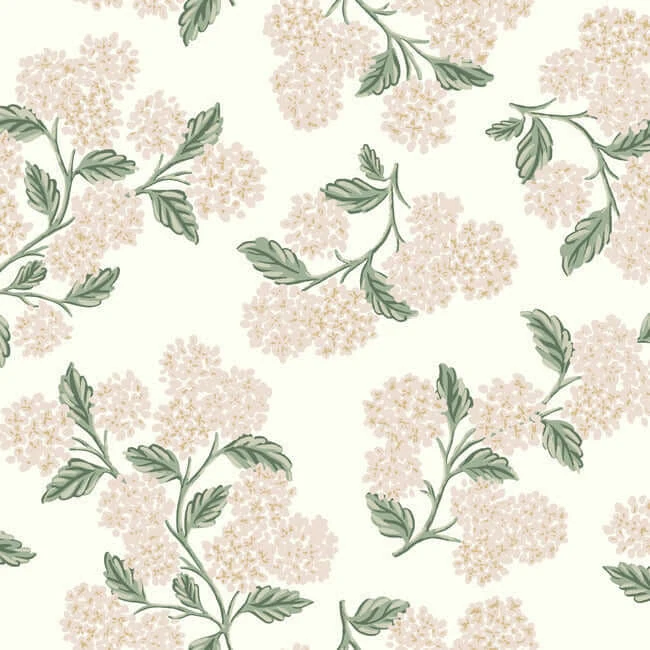 Hydrangea Wallpaper White Blush wallpaper by York Wallcoverings