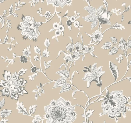 Sutton Wallpaper Taupe wallpaper by York Wallcoverings