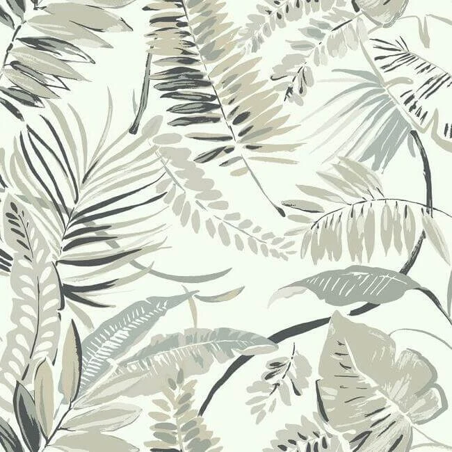 Tropical Toss Wallpaper Whiteneutrals wallpaper by York Wallcoverings