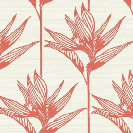Bird Of Paradise Wallpaper Coral wallpaper by York Wallcoverings