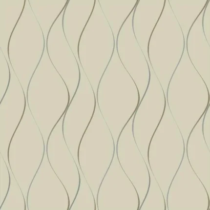 Wavy Stripe Wallpaper Beigesilvergold wallpaper by York Wallcoverings