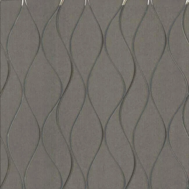 Wavy Stripe Wallpaper Charcoal wallpaper by York Wallcoverings