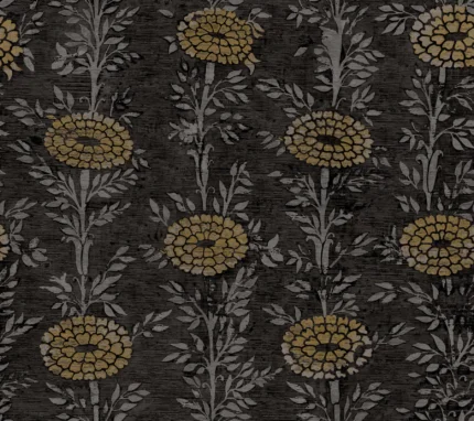 French Marigold Wallpaper Black Gold wallpaper by York Wallcoverings