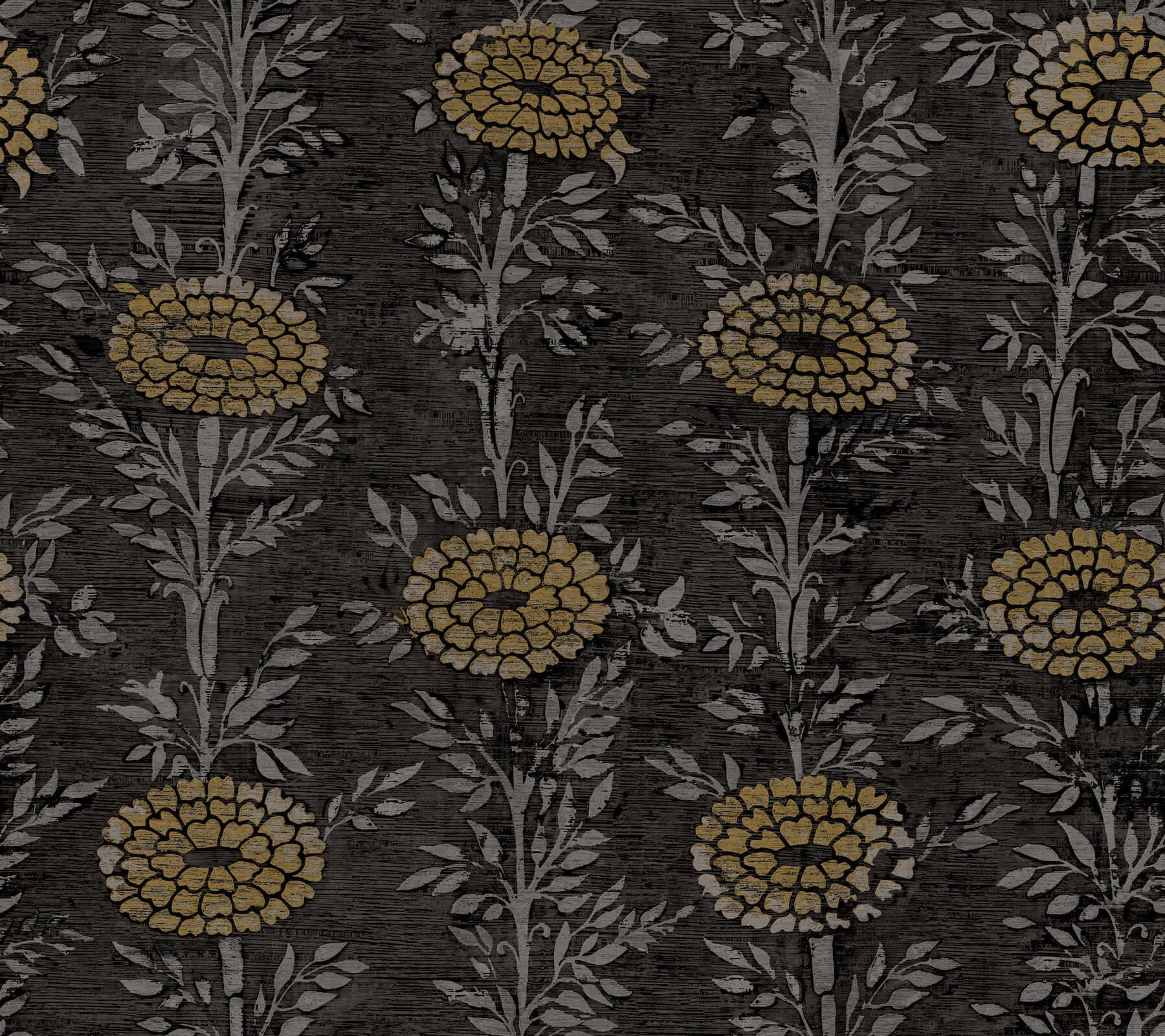 French Marigold Wallpaper Black Gold - York Wallpaper Image 1 French Marigold Wallpaper Black Gold wallpaper by York Wallcoverings