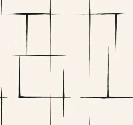 Malia Wallpaper Black White wallpaper by York Wallcoverings
