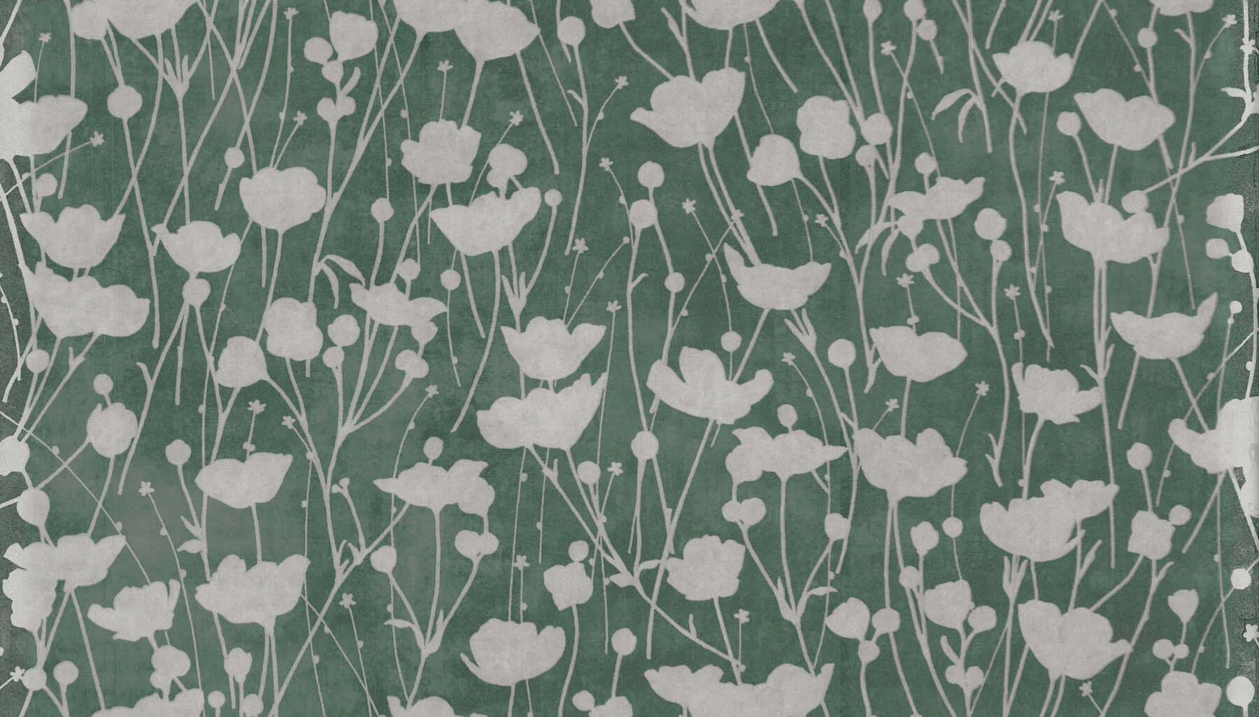 Shimmering Poppies Wallpaper Green Silver - York Wallpaper Image 1 Shimmering Poppies Wallpaper Green Silver wallpaper by York Wallcoverings