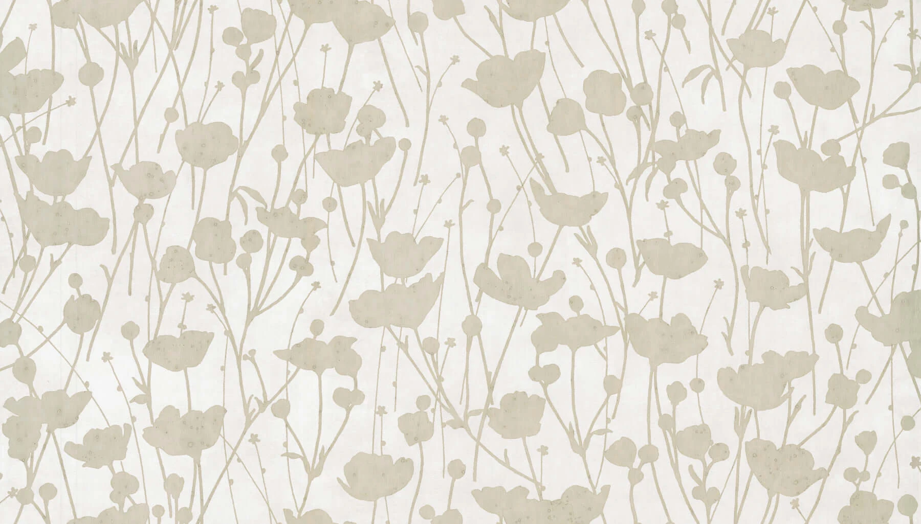 Shimmering Poppies Wallpaper White Gold wallpaper by York Wallcoverings