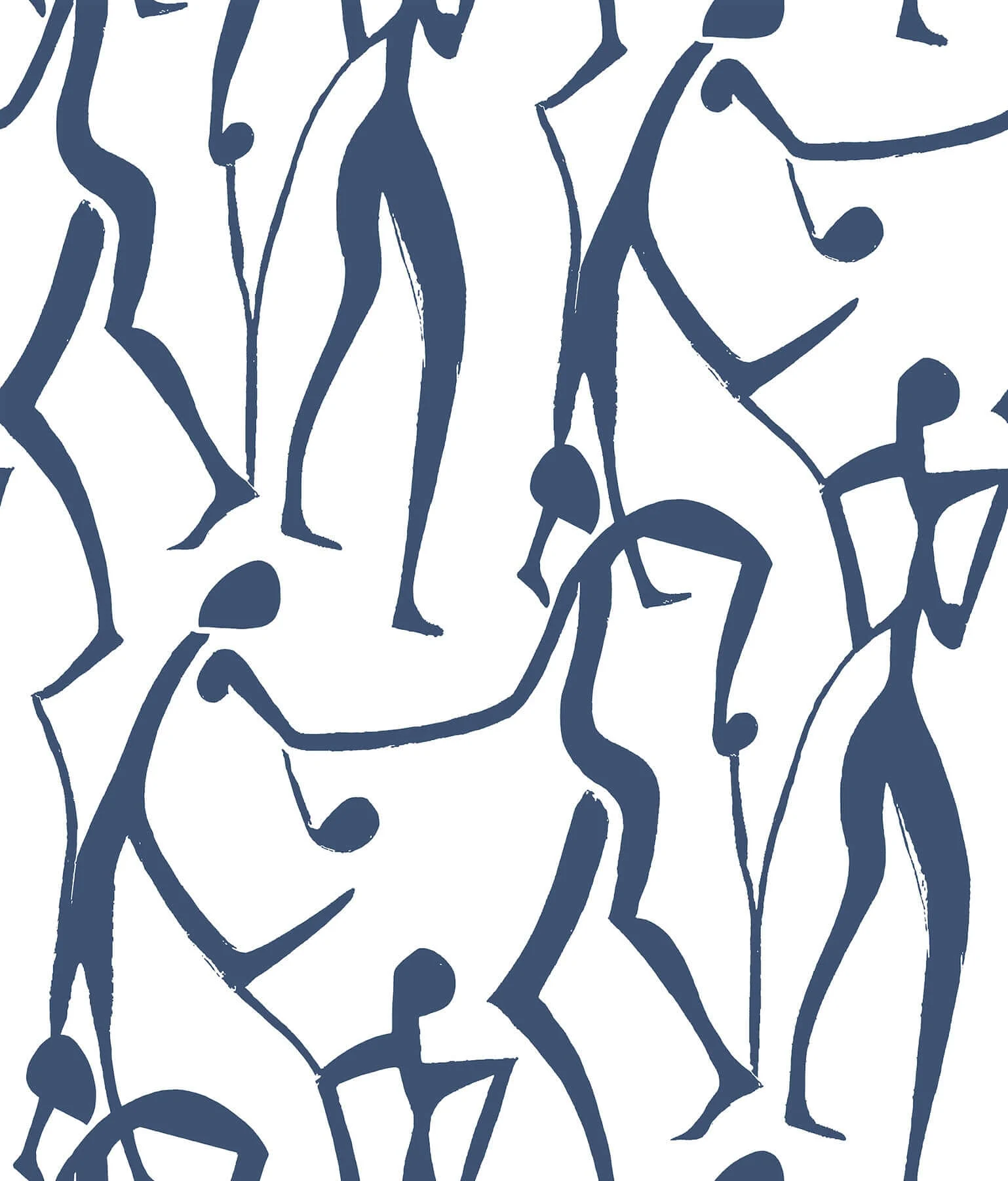 Joyful Dancers Wallpaper Ultramarine wallpaper by York Wallcoverings