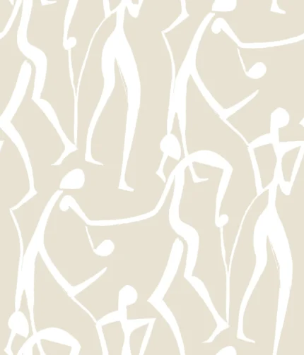 Joyful Dancers Wallpaper Nude wallpaper by York Wallcoverings