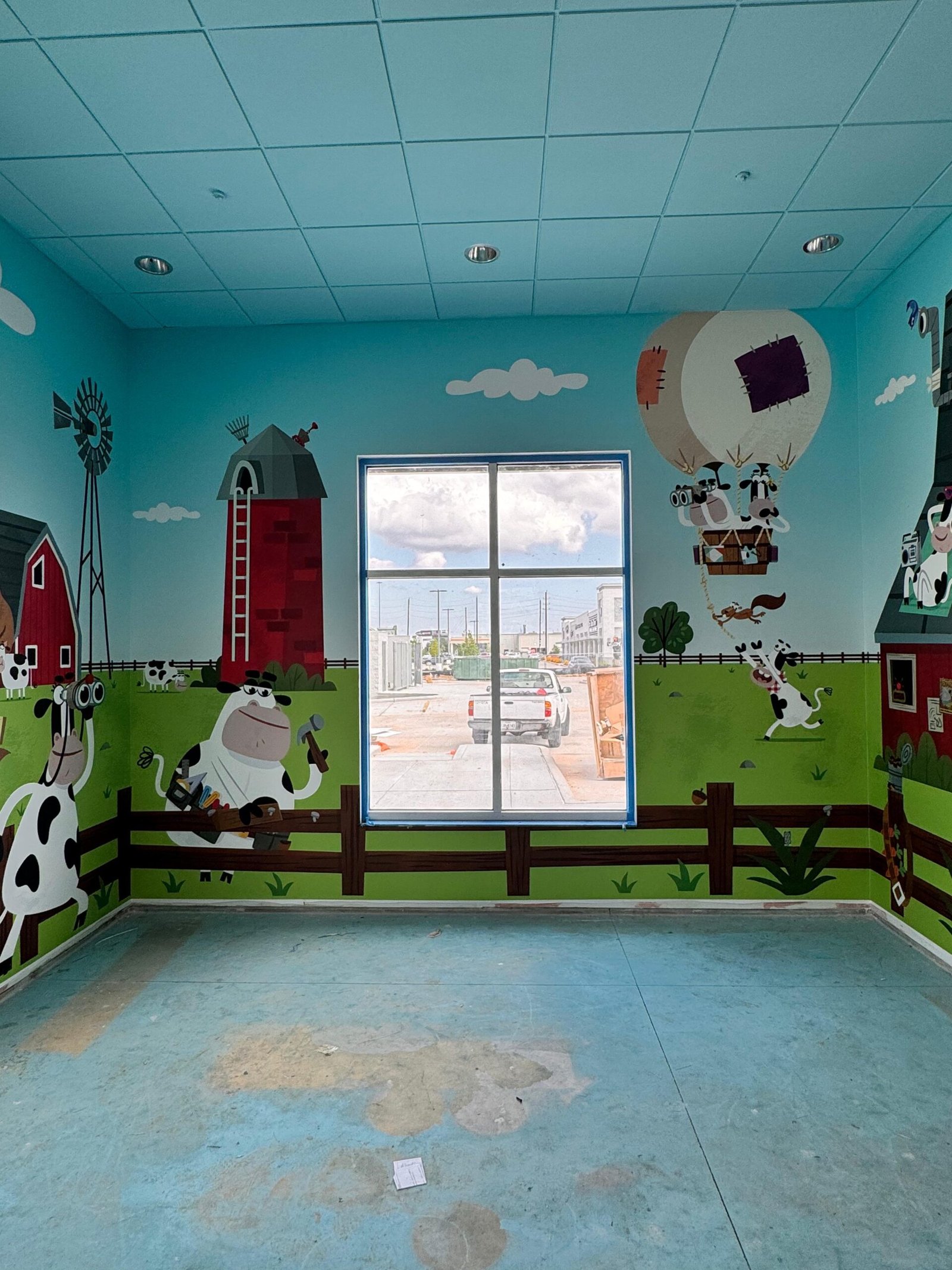 Chick-fil-A Dallas — commercial wallpaper installation interior