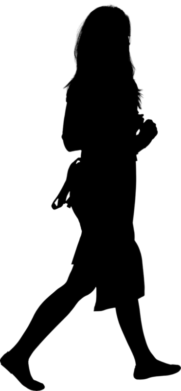 Person silhouette, 5 feet 5 inches