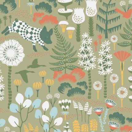 HOPPMOSSE SAGE Wallpaper by Schumacher BORÅSTAPETER Wallpaper SCH-1451