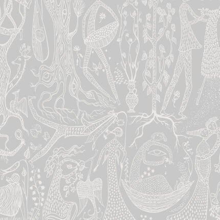 POÈME D'AMOUR GREY Wallpaper by Schumacher