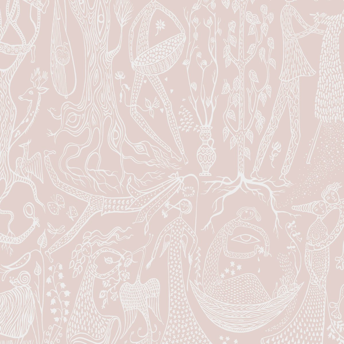 POÈME D'AMOUR BLUSH Wallpaper by Schumacher Blush