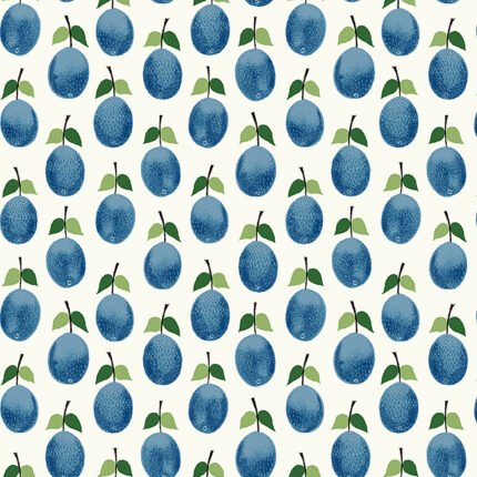 PRUNUS BLUE Wallpaper by Schumacher BORÅSTAPETER Wallpaper SCH-1974