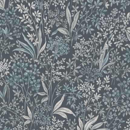 NOCTURNE INDIGO Wallpaper by Schumacher BORÅSTAPETER Wallpaper SCH-2025
