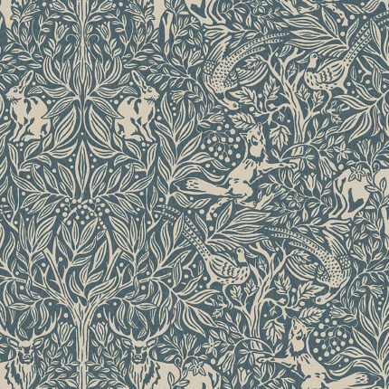 UNDER THE ELDER TREE MIDNIGHT Wallpaper by Schumacher