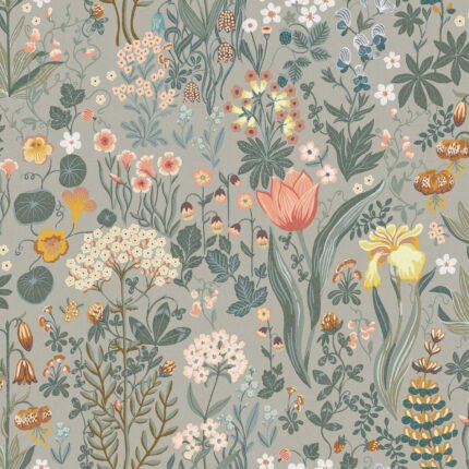 BLOMSTERHAV TAUPE Wallpaper by Schumacher
