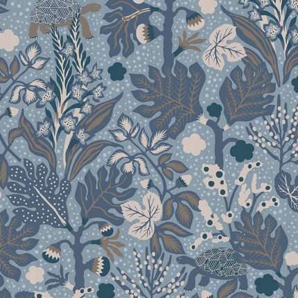 TURGRÄS BLUES Wallpaper by Schumacher BORÅSTAPETER Wallpaper SCH-2091