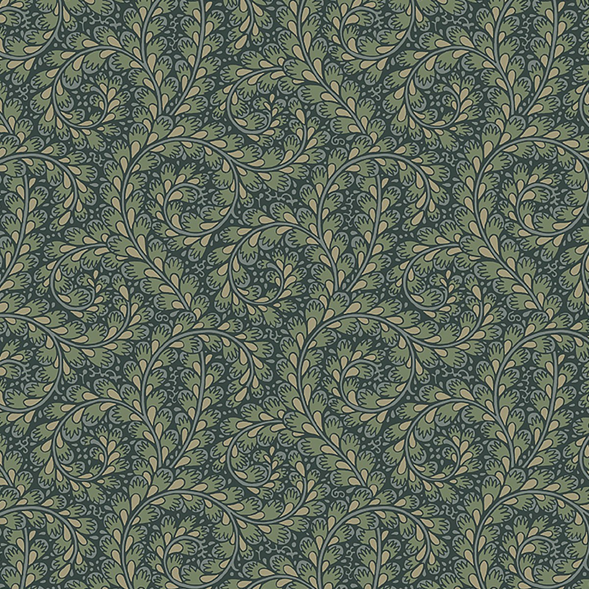 2258.jpg WILD FERNS SPRUCE Wallpaper by Schumacher - Image 1