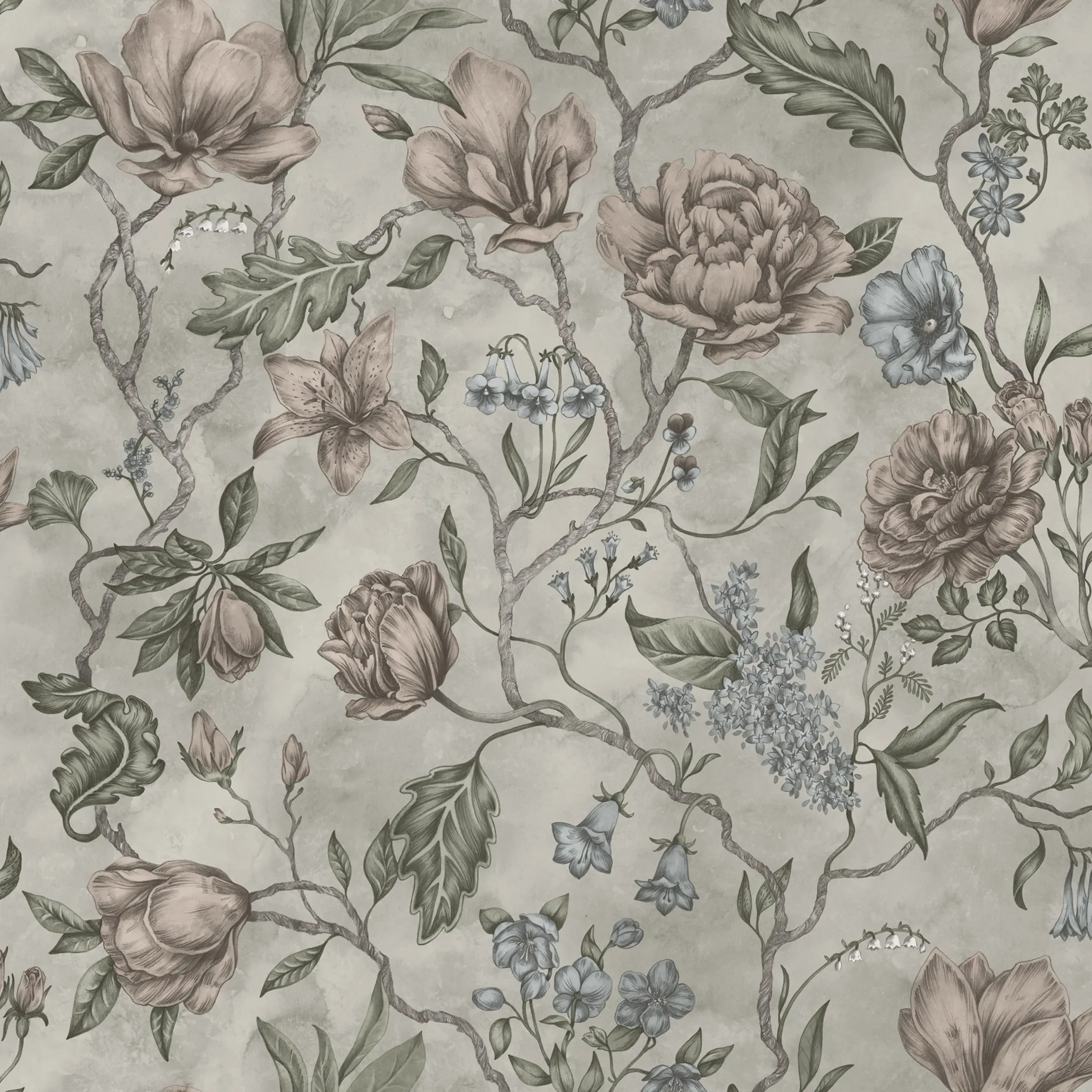 Linda Clay Floral Wallpaper by Sandberg