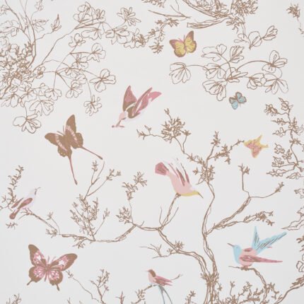 BIRDS & BUTTERFLIES SPRING Wallcovering by Schumacher Perennial Favorites Wallpaper SCH-2704423