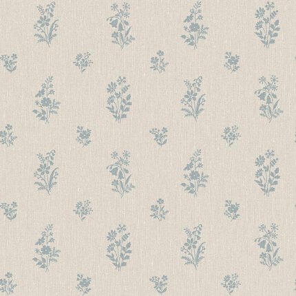 PETIT FLEURS BLUE Wallpaper by Schumacher