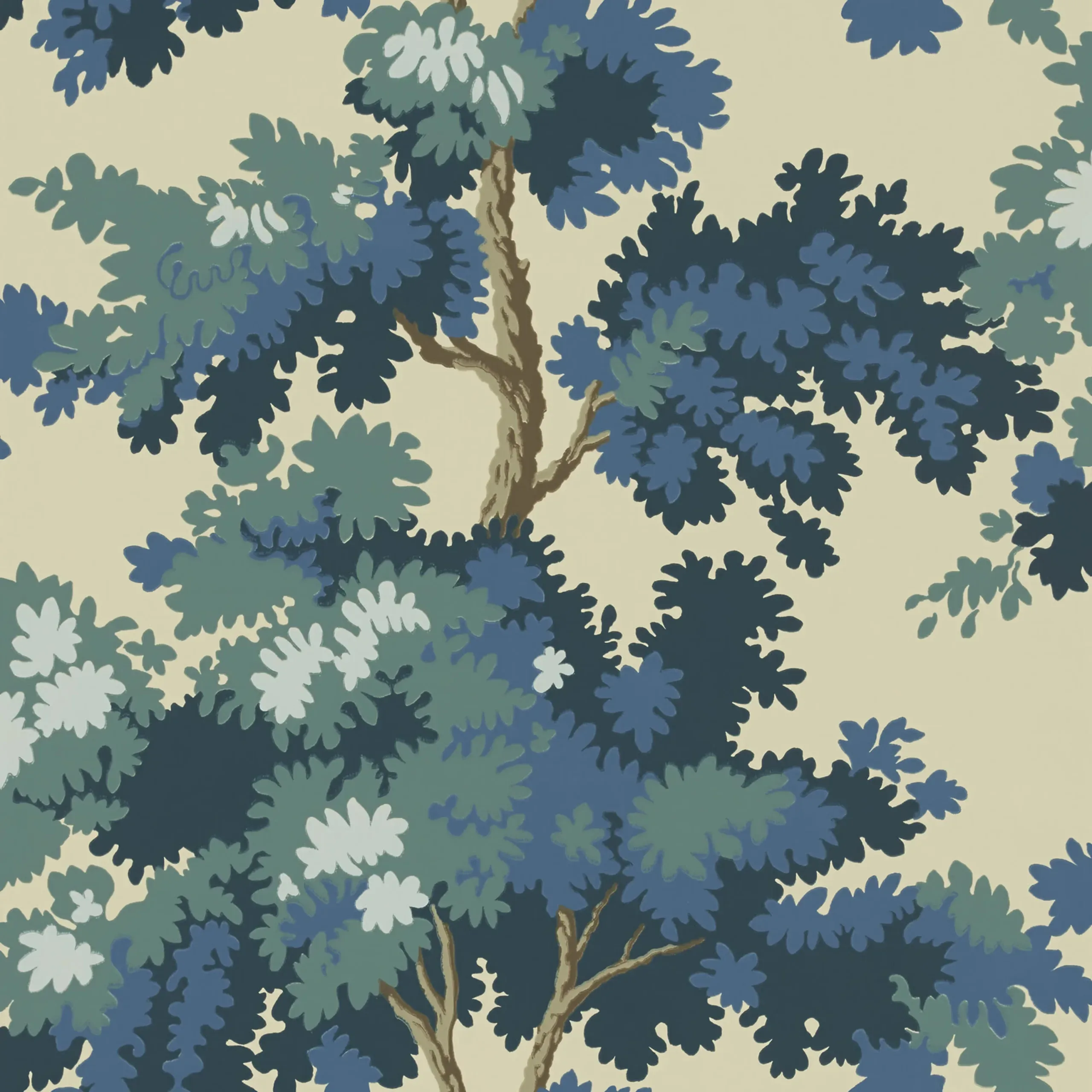 Raphael Blue Botanical Wallpaper by Sandberg
