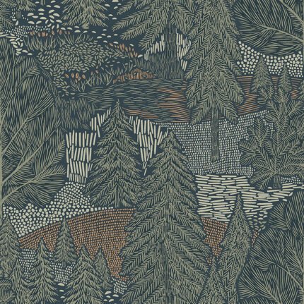 NORTHERN FOREST SPRUCE Wallpaper by Schumacher A Country Life Wallpaper SCH-4701