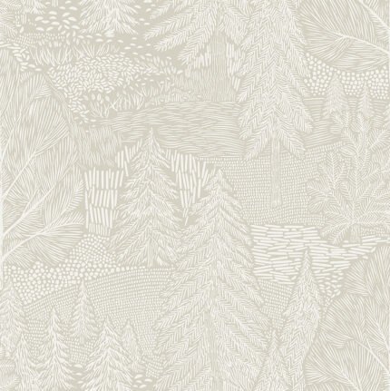 NORTHERN FOREST IVORY Wallpaper by Schumacher