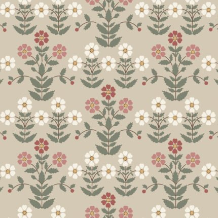 SIPPOR PINKS AND NATURAL Wallpaper by Schumacher
