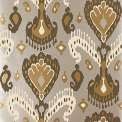 TASHKENT IKAT SILVER Wallpaper by Schumacher