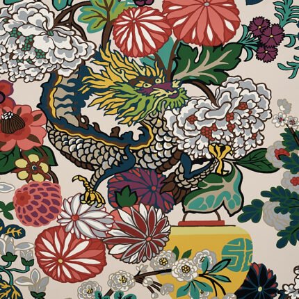 CHIANG MAI DRAGON ALABASTER Wallpaper by Schumacher