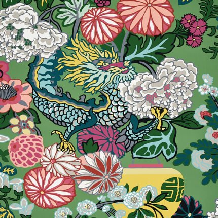 CHIANG MAI DRAGON JADE Wallpaper by Schumacher