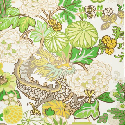 CHIANG MAI DRAGON LEAF Wallpaper by Schumacher