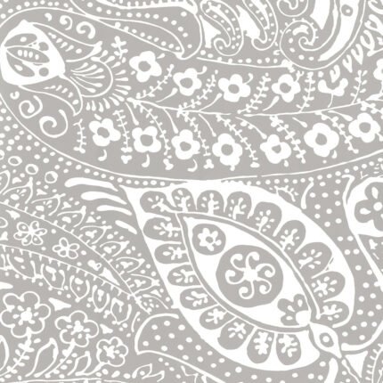 PAISLEY PRINT GREY Wallcovering by Schumacher