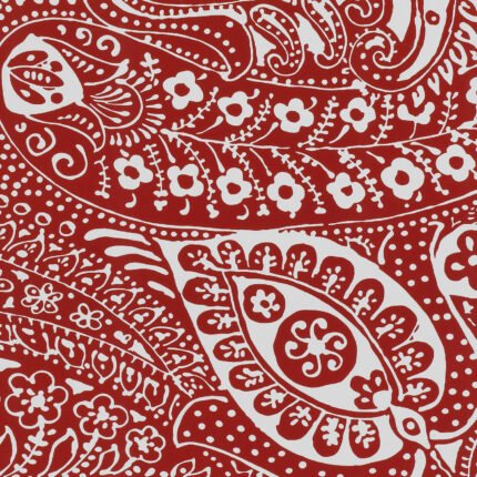 PAISLEY PRINT RED Wallcovering by Schumacher