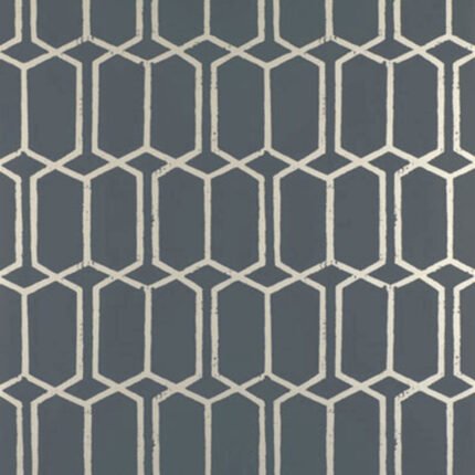 MODERN TRELLIS CHARCOAL METALLIC Wallpaper by Schumacher