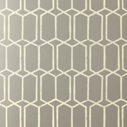 MODERN TRELLIS SILVER Wallpaper by Schumacher