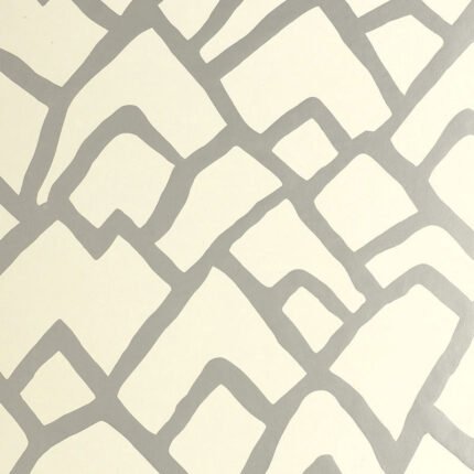 ZIMBA SILVER Wallpaper by Schumacher