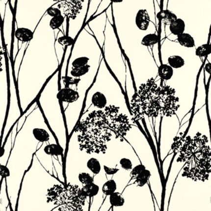 MOONPENNIES BLACK & IVORY Wallpaper by Schumacher