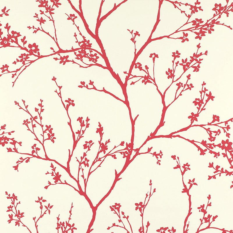 5003343.jpg TWIGGY RASPBERRY Wallpaper by Schumacher - Image 1