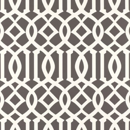 IMPERIAL TRELLIS CHARCOAL Wallpaper by Schumacher
